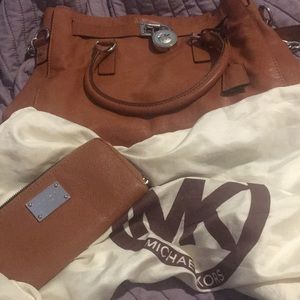 Michael Kors Hamilton Leather Satchel